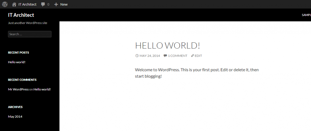 WordPress 安裝成功！